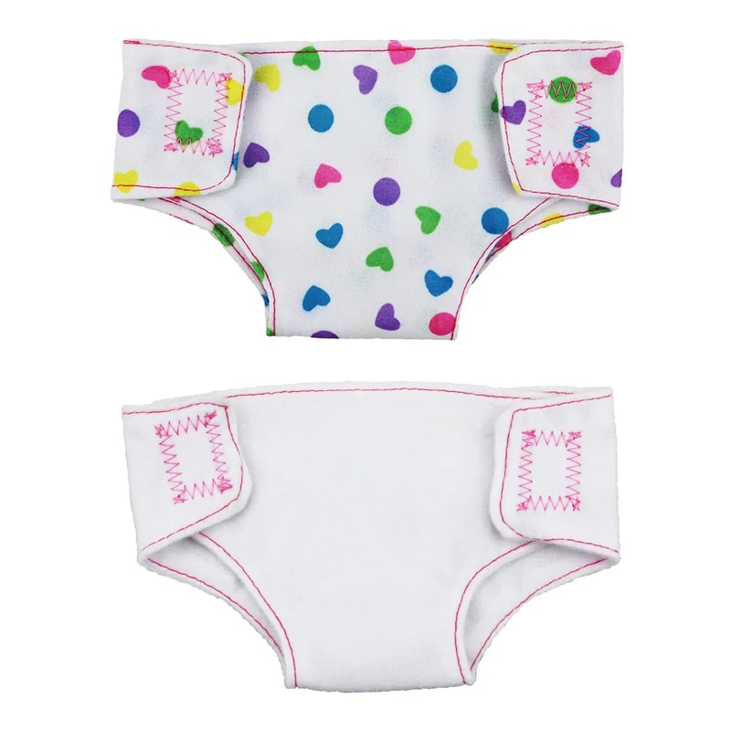 Reusable Baby Doll Diapers for Reborn Dolls Adjustable Soft Doll Underwear Set