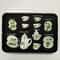 Mini Ceramic Tea Set for Dollhouse Play Kids Tea Party Toy with Miniature Cups and Plates