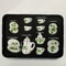 Mini Ceramic Tea Set for Dollhouse Play Kids Tea Party Toy with Miniature Cups and Plates