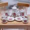 Mini Ceramic Tea Set for Dollhouse Play Kids Tea Party Toy with Miniature Cups and Plates