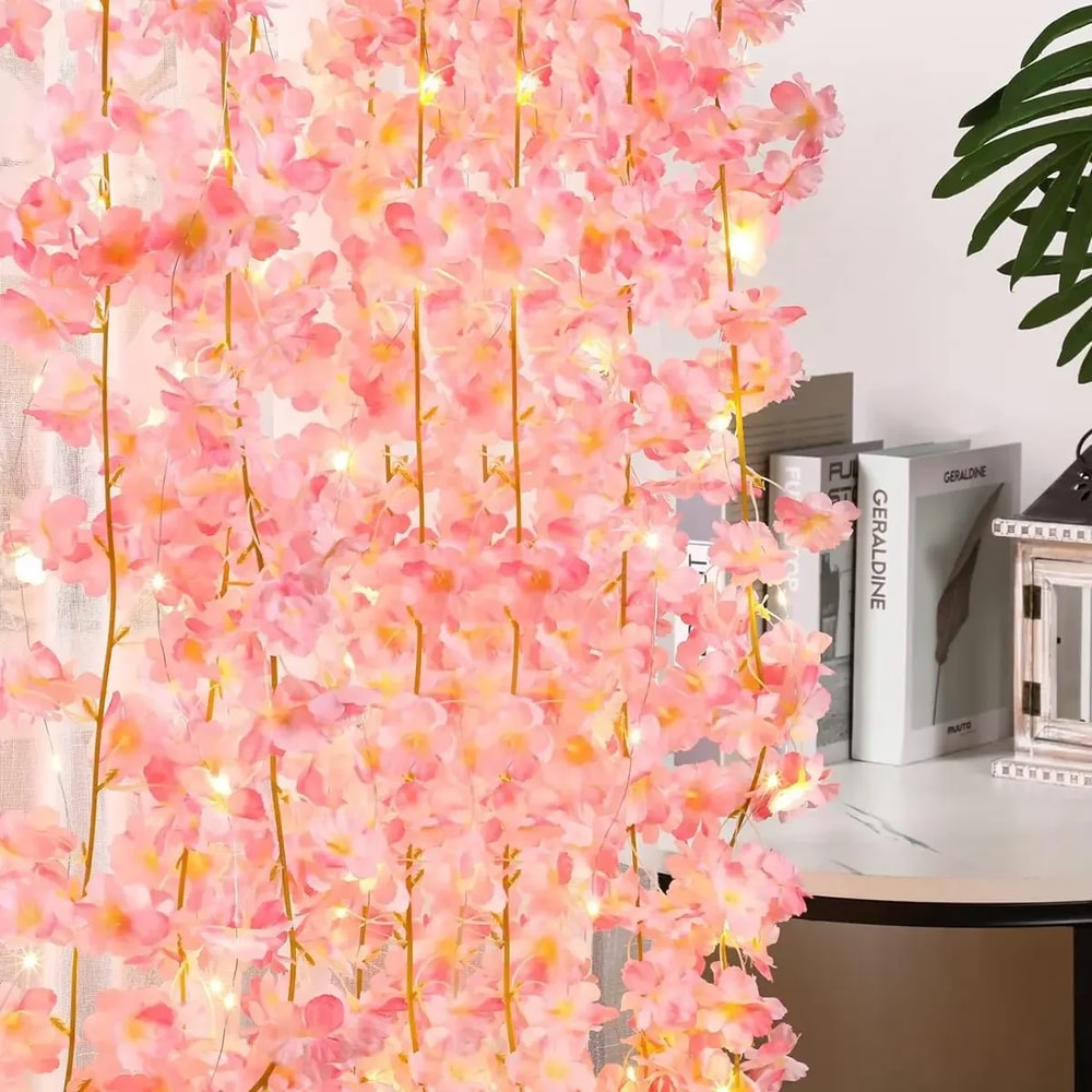 Cherry Blossom Fairy String Lights for Bedroom Wedding and Party Decor