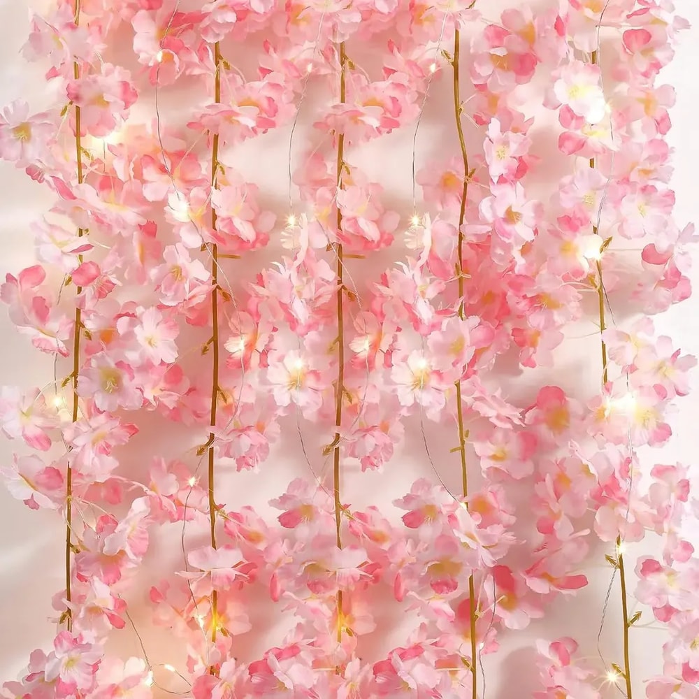 Cherry Blossom Fairy String Lights for Bedroom Wedding and Party Decor