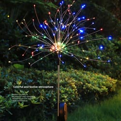 solar firework garden lights with modes waterproof outdoor pathway decor