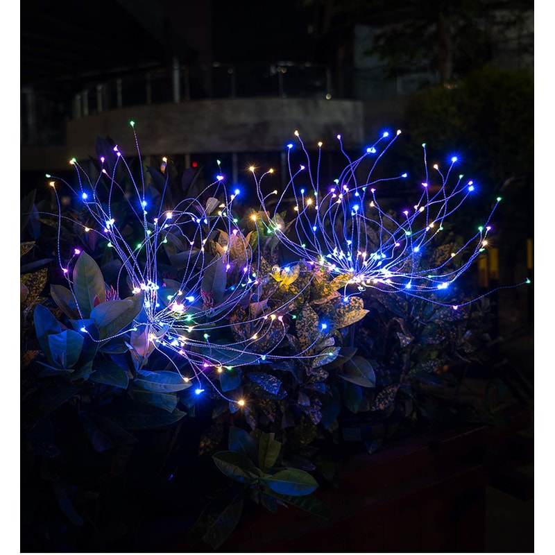 Solar Firework Garden Lights with Modes Waterproof Outdoor Pathway Decor