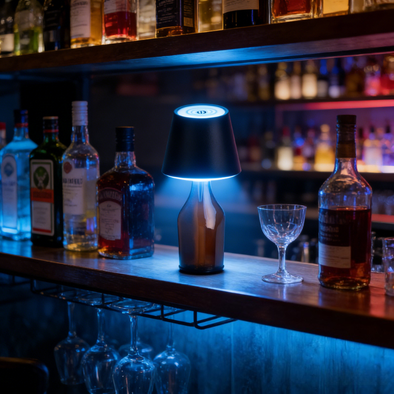 LumiBottle Wireless Wine Bottle Lamp with Touch Dimming & Color Modes