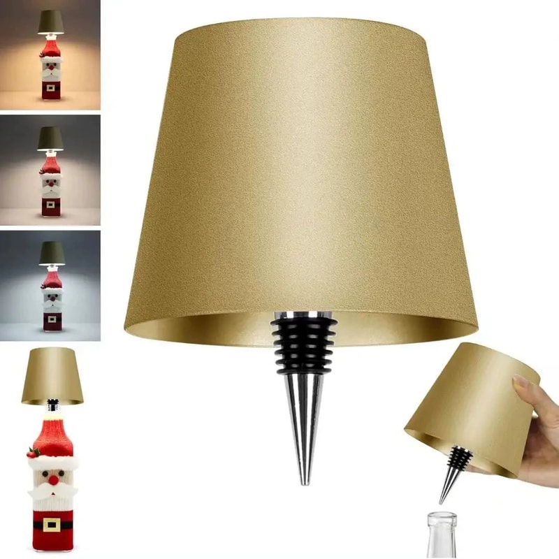 LumiBottle Wireless Wine Bottle Lamp with Touch Dimming & Color Modes