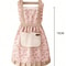 Blush Bloom Canvas Kitchen Apron for Women with Breathable Anti-Stain Protection