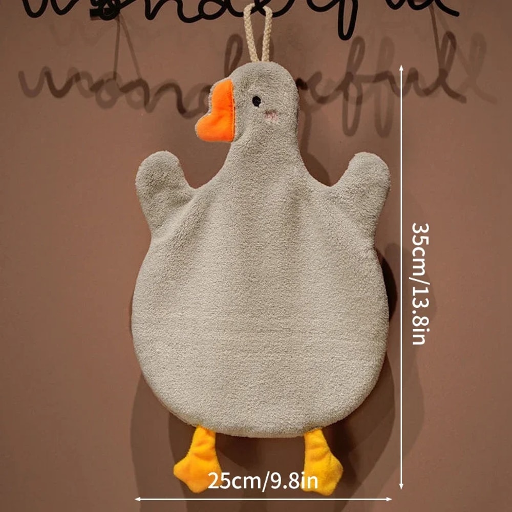Cute Duck Microfiber Hanging Hand Towel for Kitchen & Bathroom