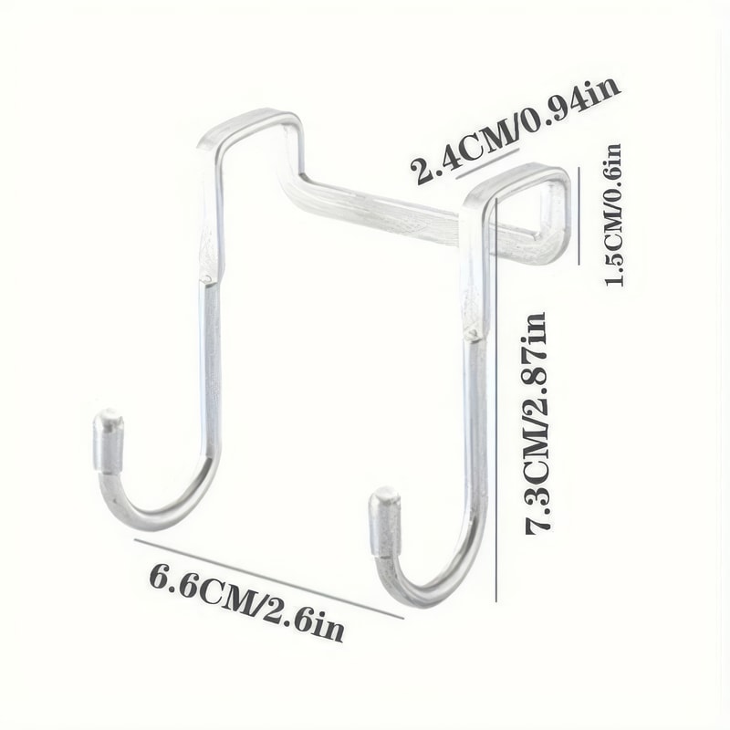SpaceSaver Heavy Duty Double Hook Rack for Kitchen and Bathroom Doors