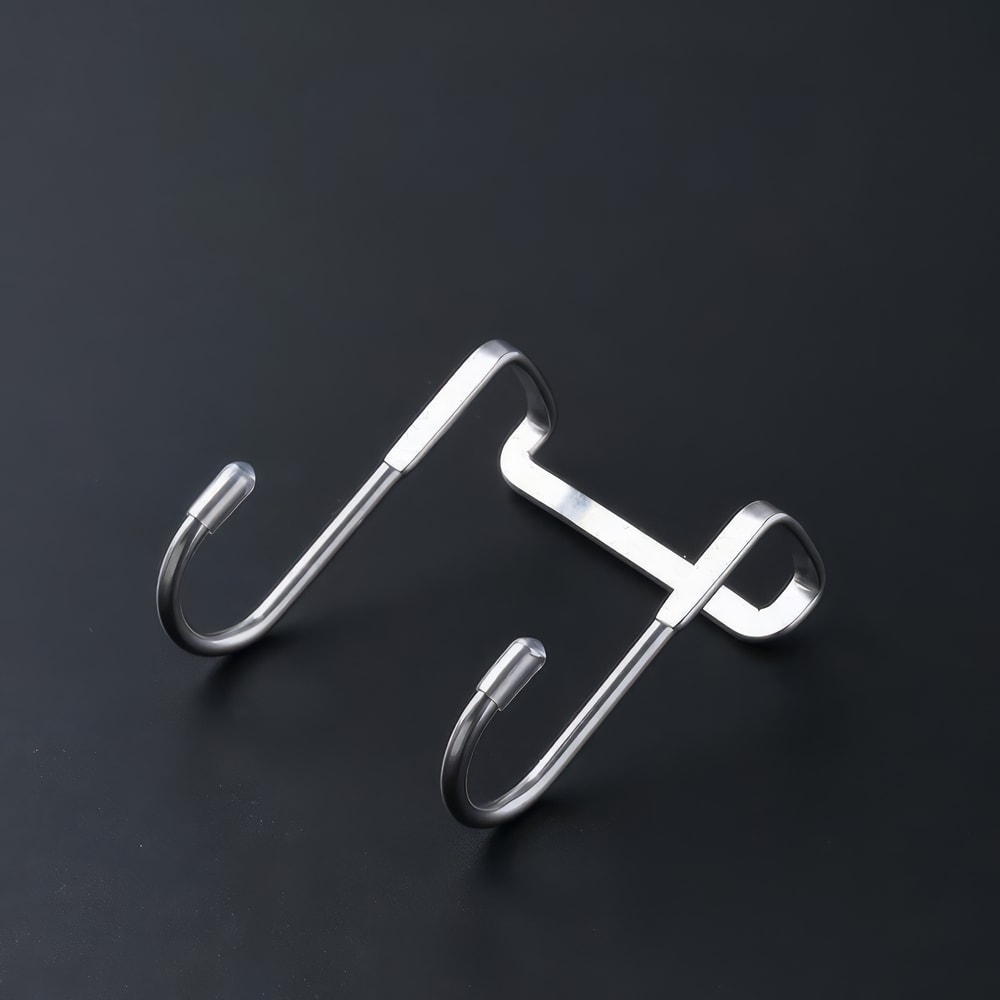 SpaceSaver Heavy Duty Double Hook Rack for Kitchen and Bathroom Doors