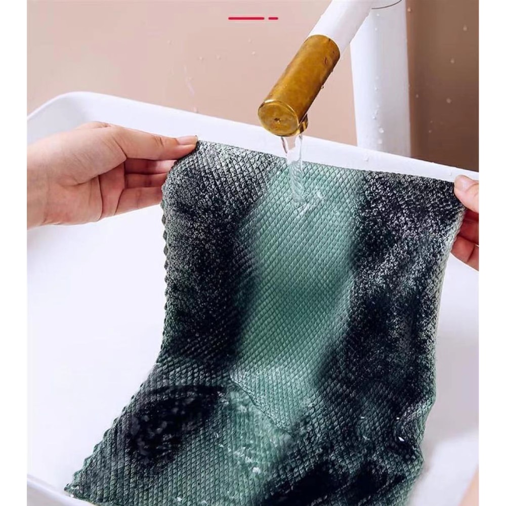 Ultra Absorbent Microfiber Dish Cloth Set For Kitchen Glass Cleaning 3