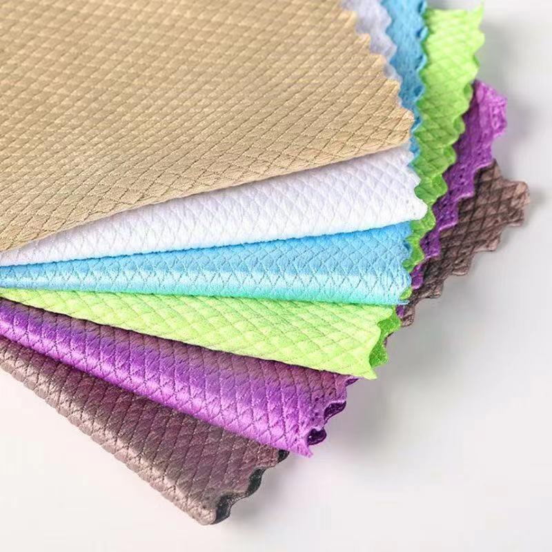 Ultra Absorbent Microfiber Dish Cloth Set For Kitchen Glass Cleaning 4