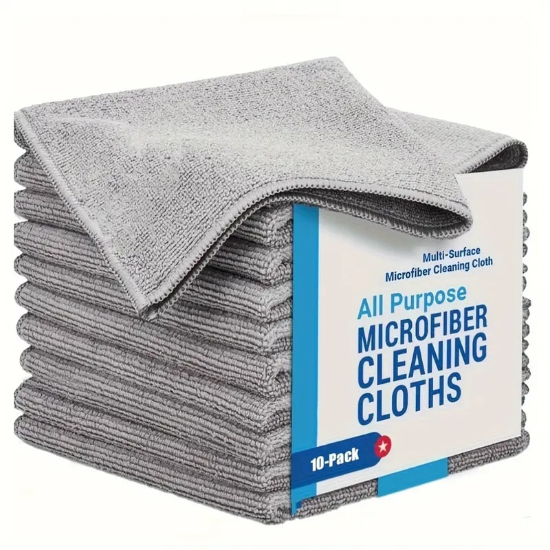 Bamboo Charcoal Microfiber Dish Cloths Super Absorbent Oil Resistant Kitchen Cleaning Wipes 5
