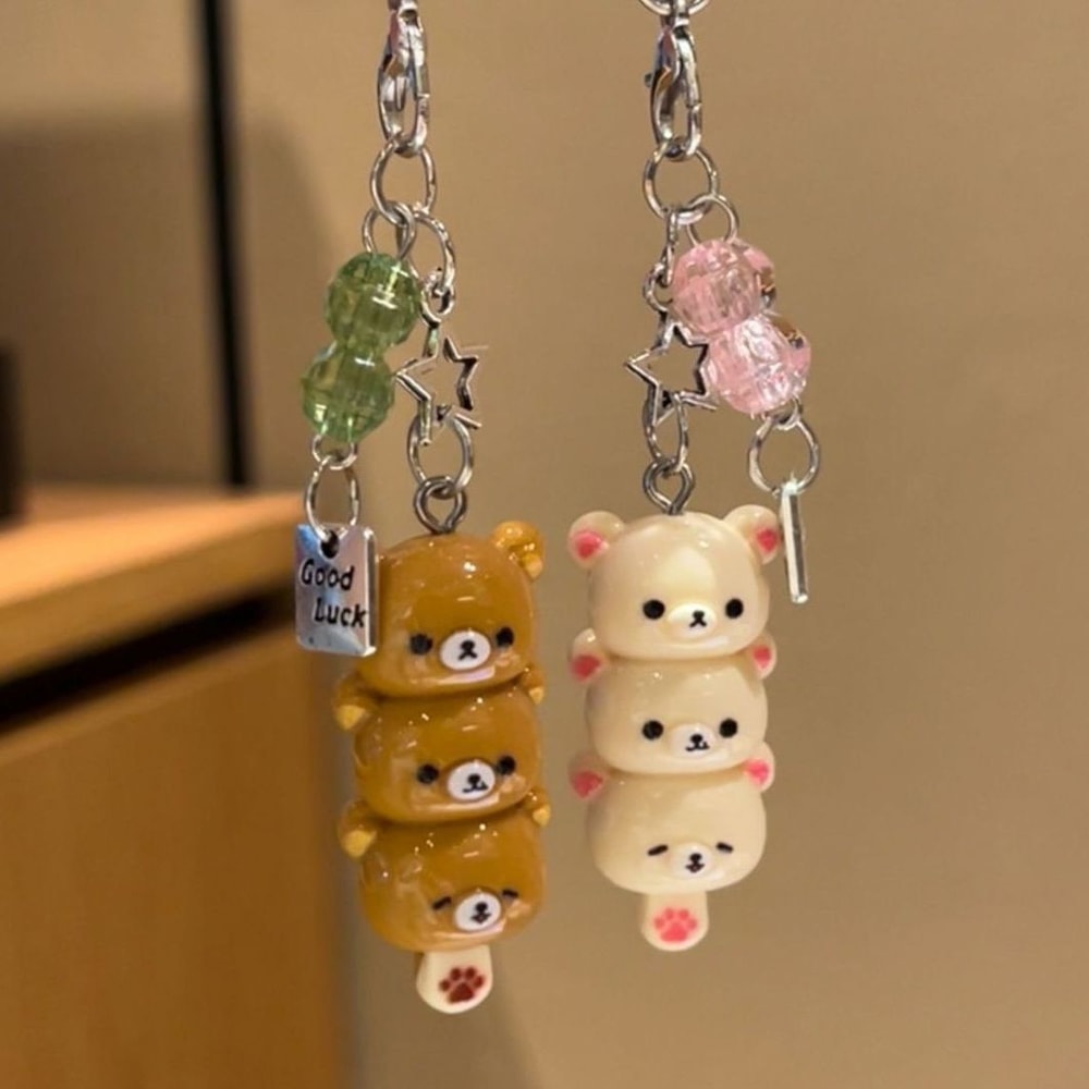 Kawaii Bear Phone Charm Keychain For IPhone AirPods Bags 2