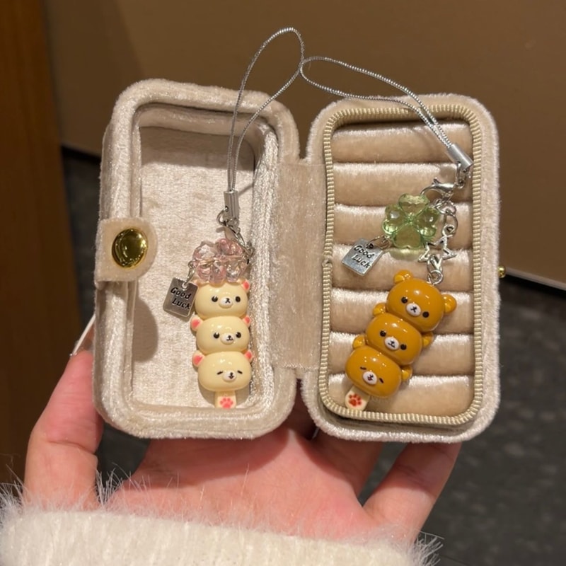 Kawaii Bear Phone Charm Keychain For IPhone AirPods Bags 4