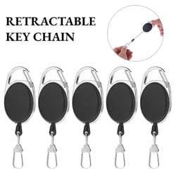 secureclip retractable badge holder & keychain reel for id cards, keys, backpacks and outdoor gear