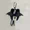 Big Eyed Plush Cat Keychain Cute Black Kitten Bag Charm for Backpacks & Keys
