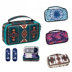 boho portable insulin cooler travel case for medication storage and outdoor adventures