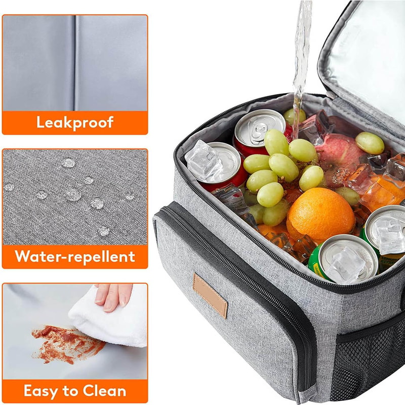 Insulated Lunch Bag Soft Cooler Tote For Picnic Beach Camping Office Meals 3