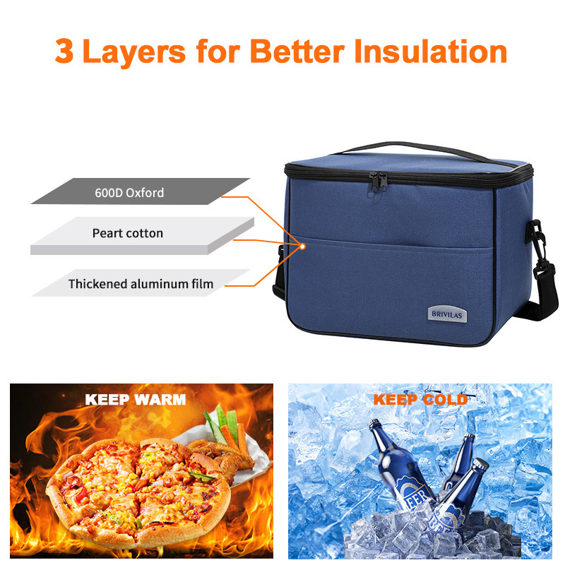 FreshKeep Insulated Lunch Tote Large Lunch Bag for Work, School & Travel
