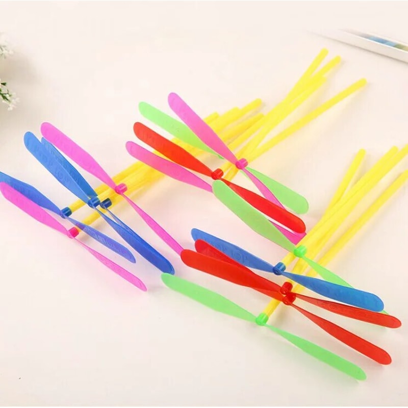 Bamboo Dragonfly Flying Toy Set For Kids Outdoor Fun Party Gifts 3