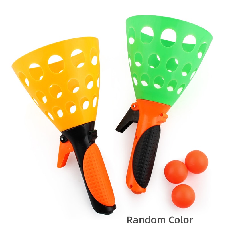 Rocket Pop Catch Ball Launcher Set for Kids and Family Outdoor Games