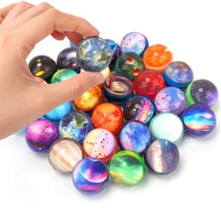 galaxy bounce balls set for kids bouncy balls indoor & outdoor party toy pack