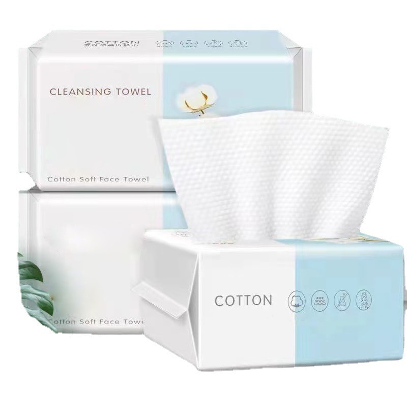 SoftGlow Disposable Face Towels Pack Travel Makeup Remover Facial Cleansing Towels 4