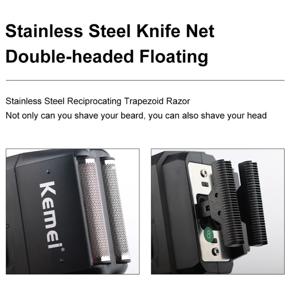 Cordless Foil Shaver for Men Rechargeable Electric Shaver with Twin Blade Beard Trimmer