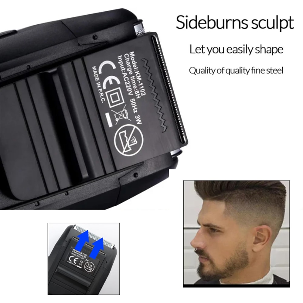 Cordless Foil Shaver for Men Rechargeable Electric Shaver with Twin Blade Beard Trimmer