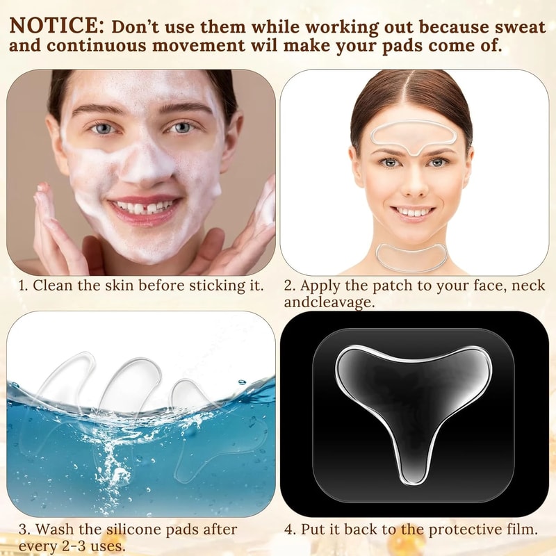 Silicone Chest Wrinkle Patch Reusable Anti Aging Chest Pad For Smoother Skin 4