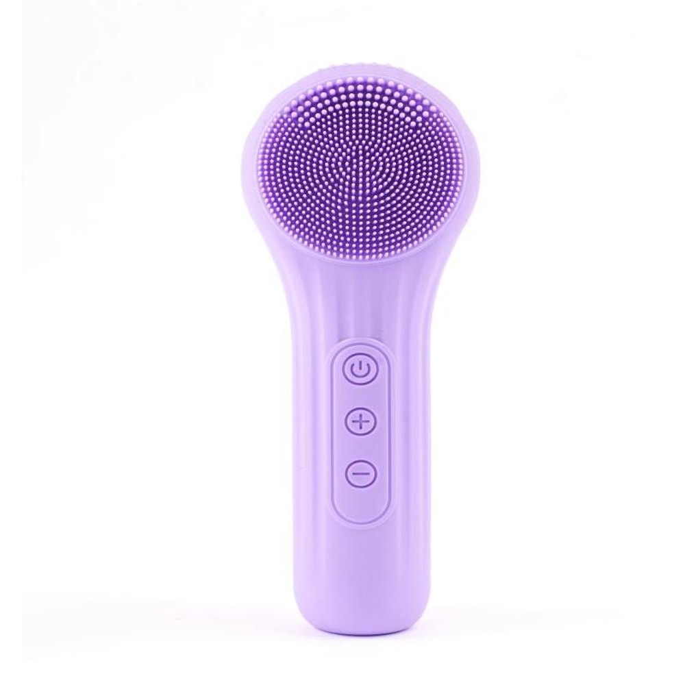 GlowTherm Silicone Face Scrubber Heated Facial Cleansing Brush with Speed Sonic Massage