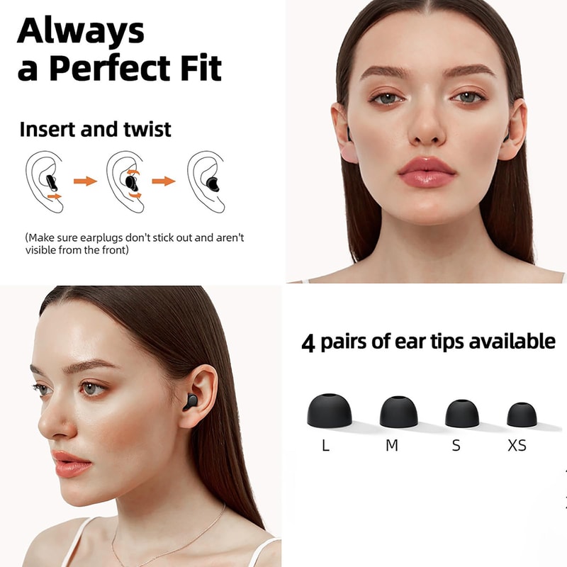 SilentComfort Sleep Ear Plugs for Noise Reduction and Reusable Hearing Protection