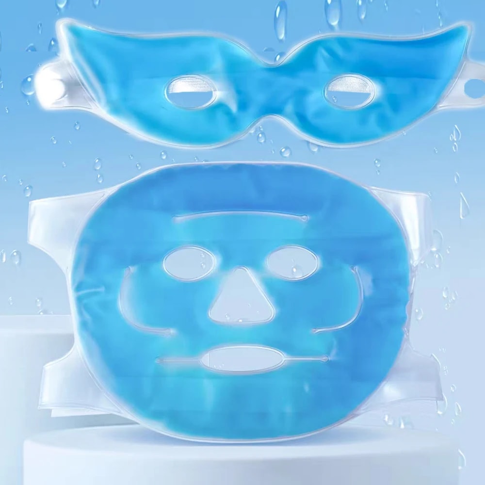 CryoGlow Cooling Gel Face Mask For Puffy Eyes Cold Therapy Skincare Mask 0