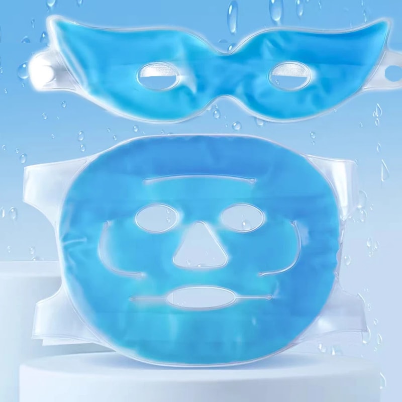 CryoGlow Cooling Gel Face Mask For Puffy Eyes Cold Therapy Skincare Mask 0