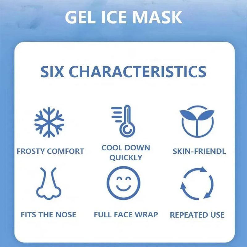 CryoGlow Cooling Gel Face Mask For Puffy Eyes Cold Therapy Skincare Mask 4