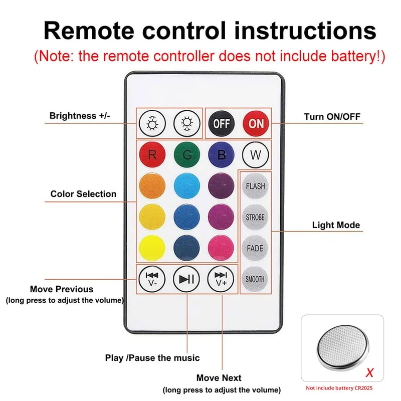 Bluetooth Speaker Light Bulb with RGB Color Changing LED and Remote Control