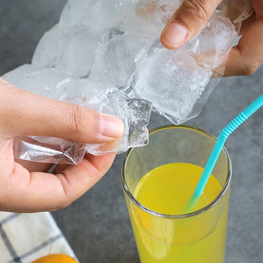 Self Sealing Disposable Ice Cube Bags Pack Food Grade Freezer Ice Tray Bags