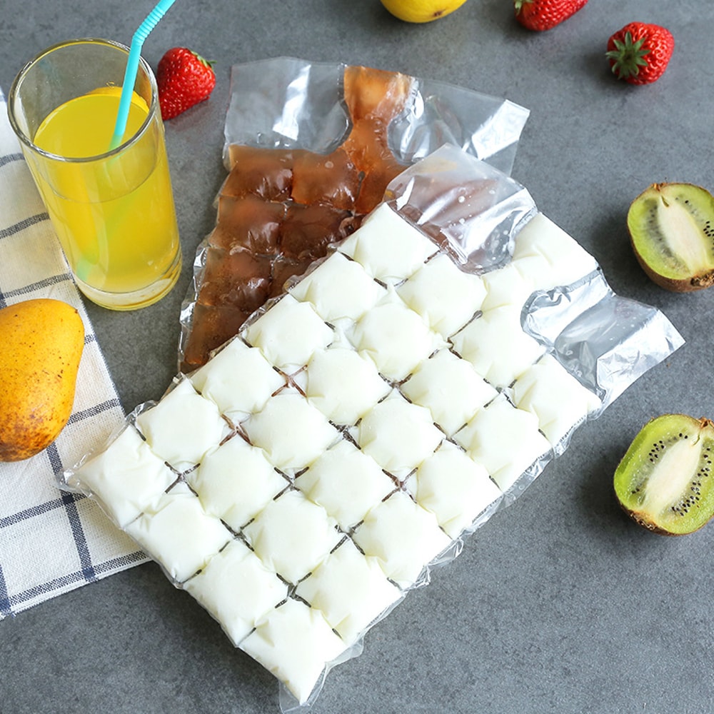 Self Sealing Disposable Ice Cube Bags Pack Food Grade Freezer Ice Tray Bags