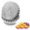 Piece Egg Tart Mold Set Reusable Stainless Steel Tart Pans for Mini Pies, Cupcakes & Pastry Baking