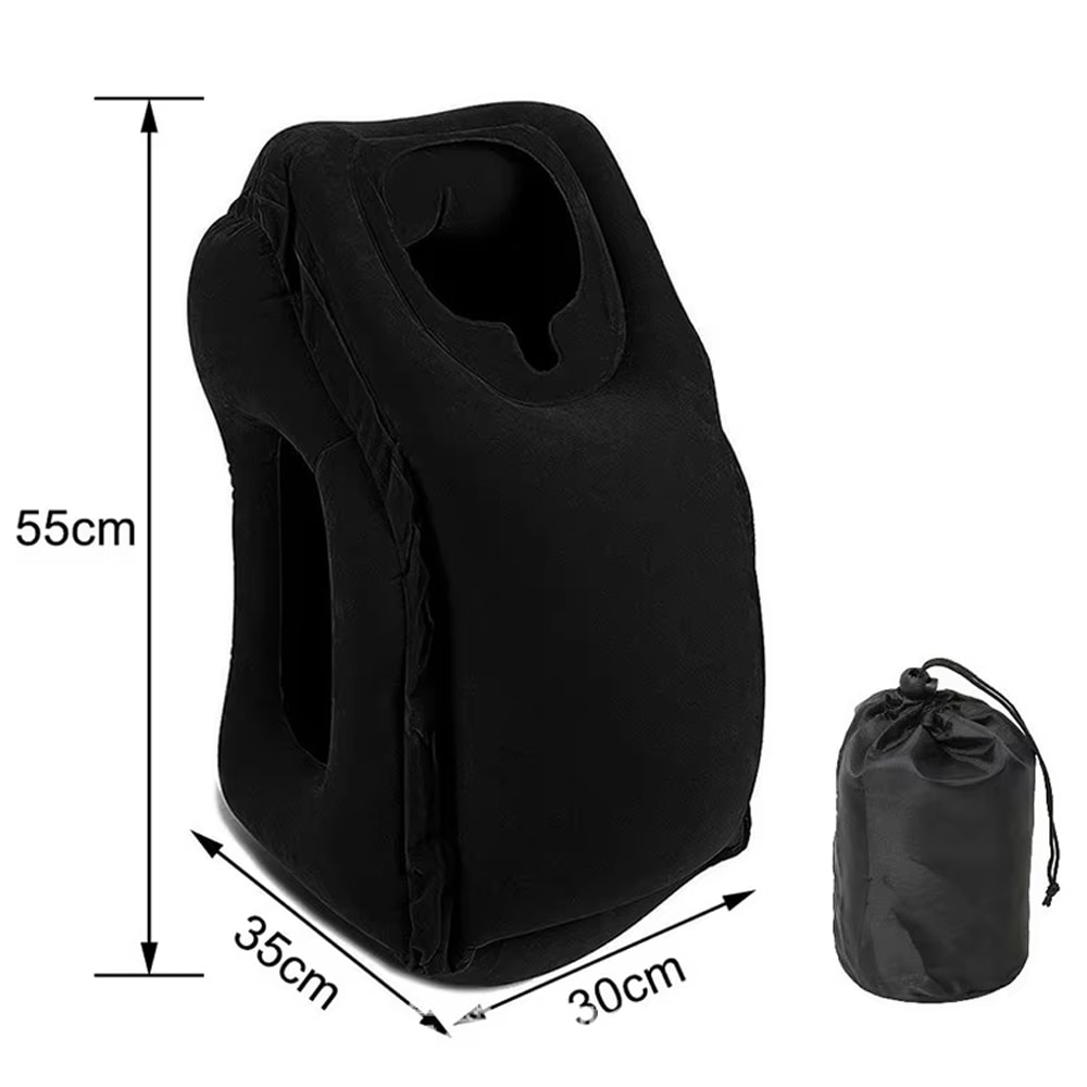 CloudRest Inflatable Travel Pillow for Airplanes, Office Naps & Outdoor Adventures