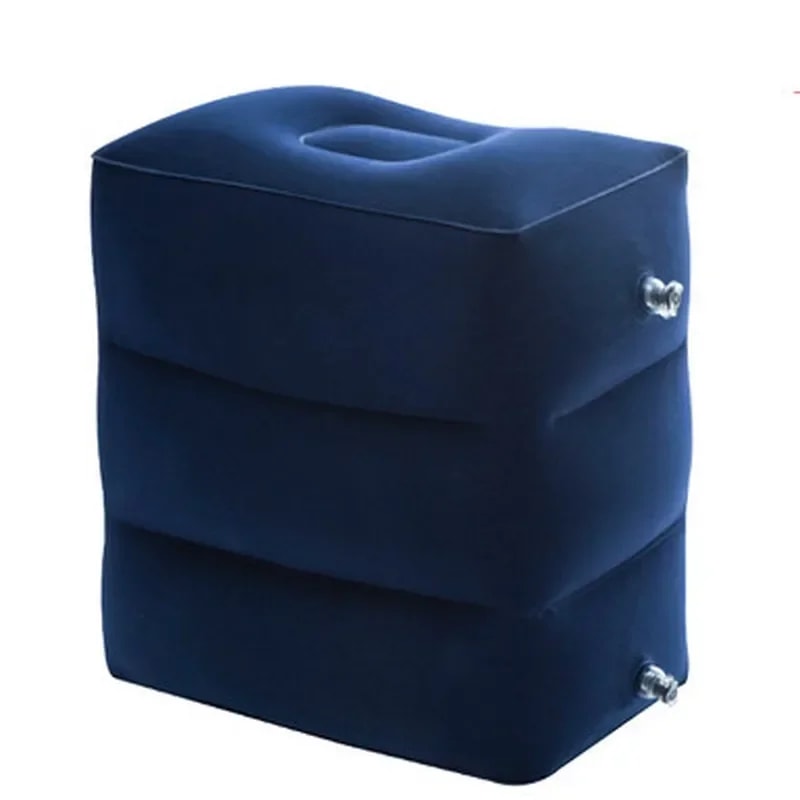 Inflatable Airplane Footrest Pillow For Kids Adults Travel Leg Support Cushion 1