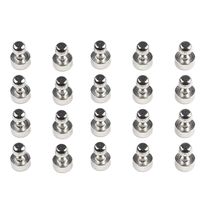 StrongHold Neodymium Magnets Pin Set Heavy Duty Magnetic Push Pins For Fridge Office Whiteboard 6