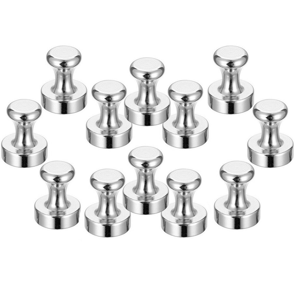 StrongHold Neodymium Magnets Pin Set Heavy Duty Magnetic Push Pins For Fridge Office Whiteboard 5