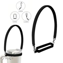 universal silicone water bottle carrier handle for bottles with comfortable grip strap