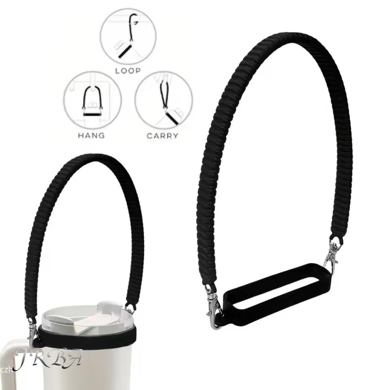 Universal Silicone Water Bottle Carrier Handle for Bottles with Comfortable Grip Strap