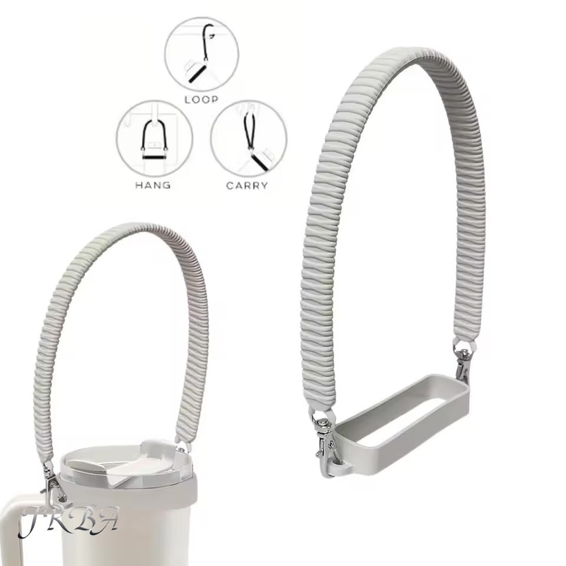 Universal Silicone Water Bottle Carrier Handle for Bottles with Comfortable Grip Strap