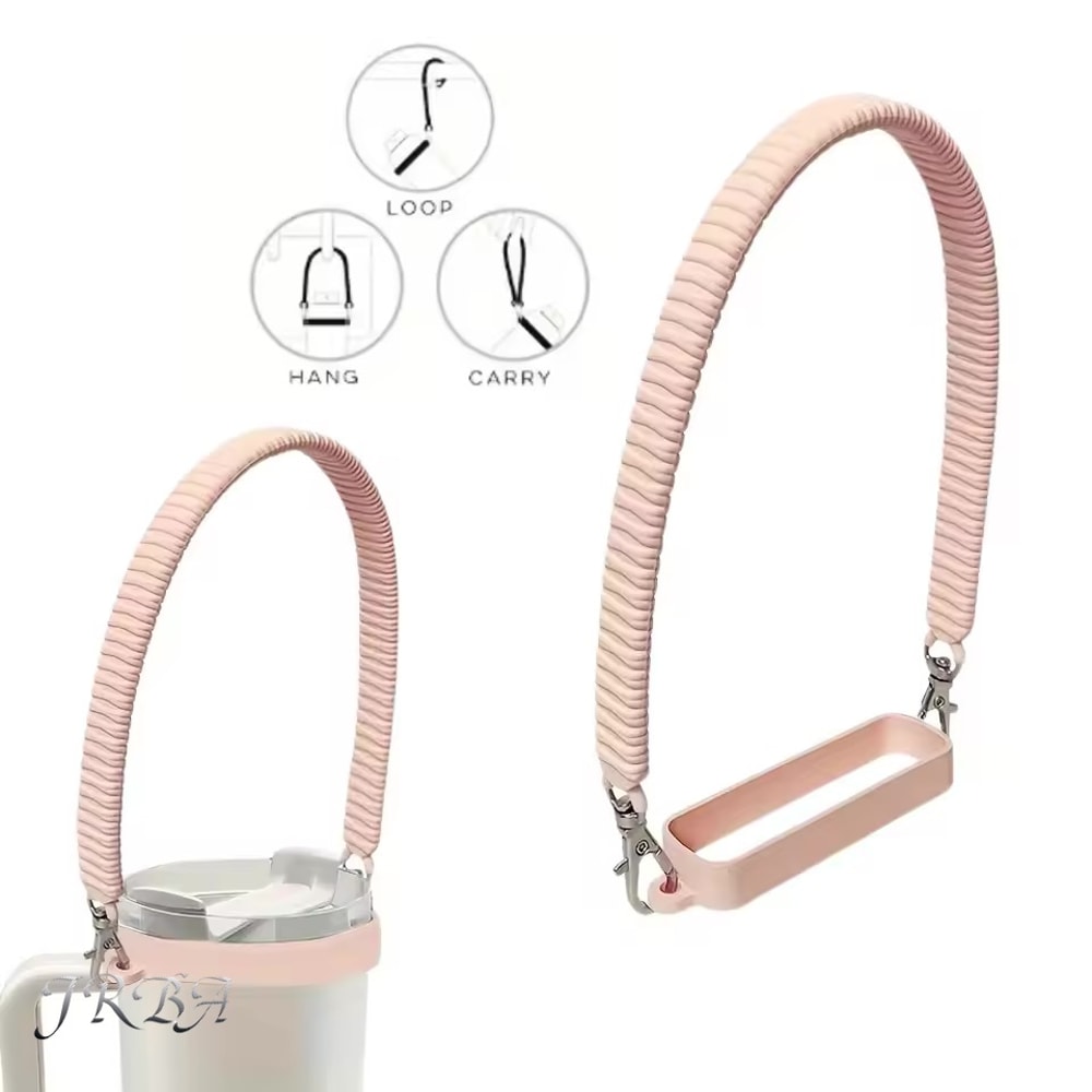 Universal Silicone Water Bottle Carrier Handle for Bottles with Comfortable Grip Strap