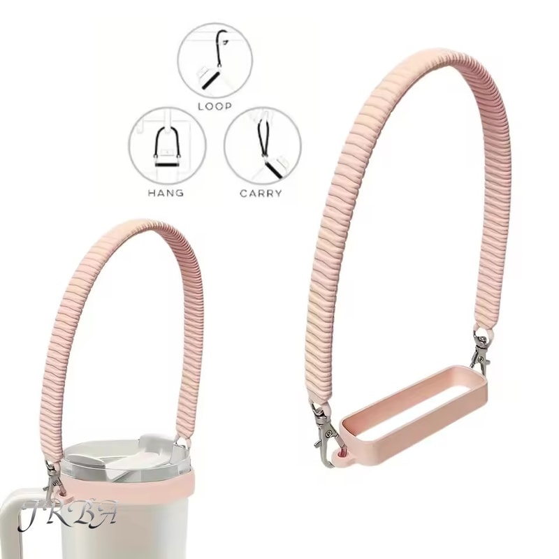 Universal Silicone Water Bottle Carrier Handle for Bottles with Comfortable Grip Strap