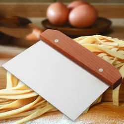 precision stainless steel dough scraper & pastry cutter with measuring scale